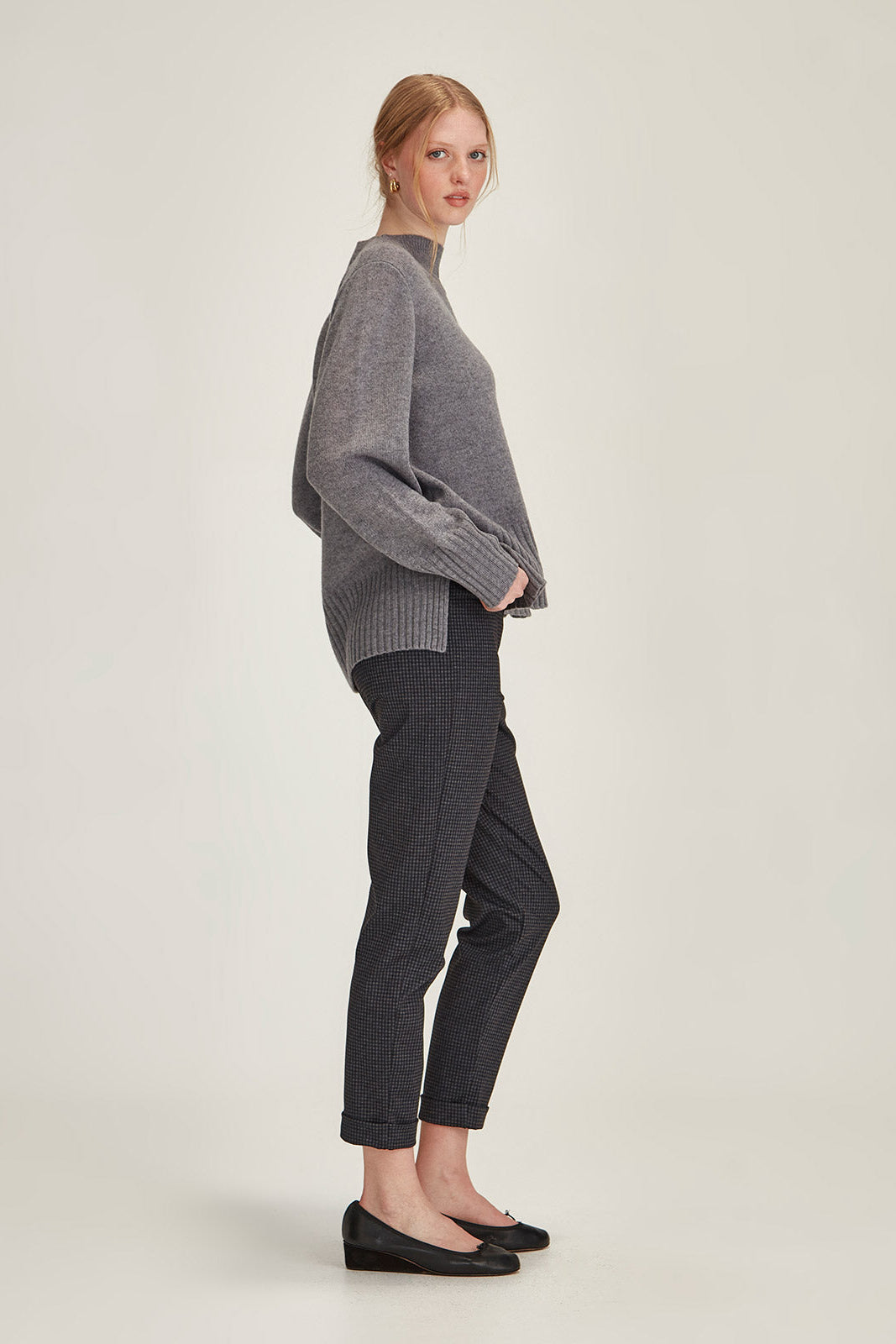 Sills Blue Check Hepburn Pant