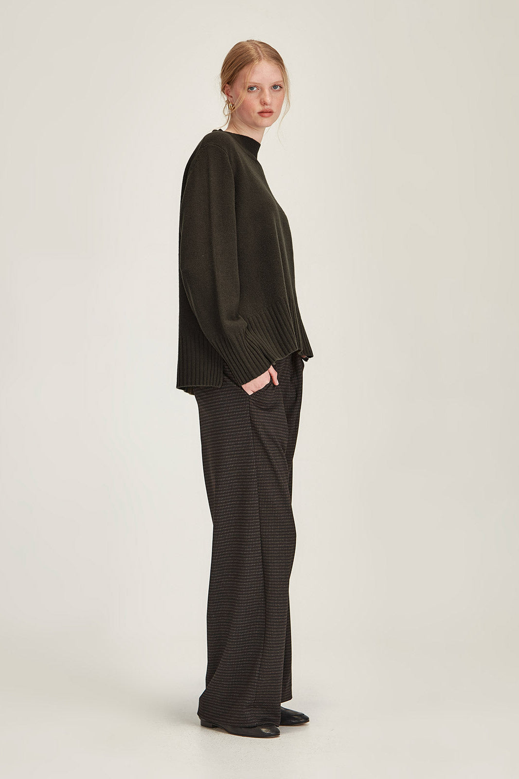Sills Kelsey Check Wide Leg Pant