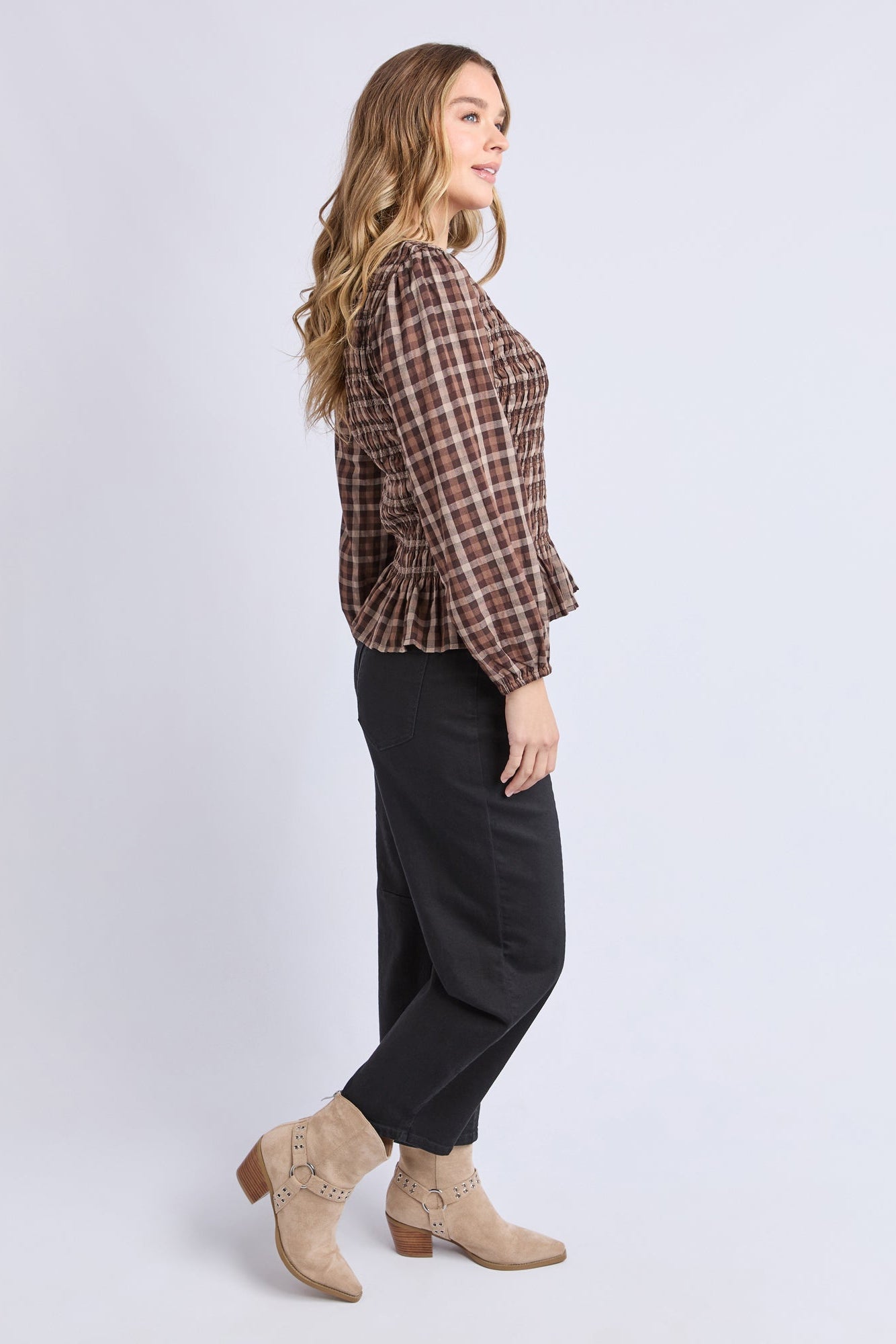 Foxwood Coco Check Top