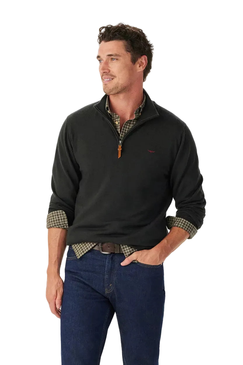 R.M.W Ernest Merino 1/4 Zip Knit
