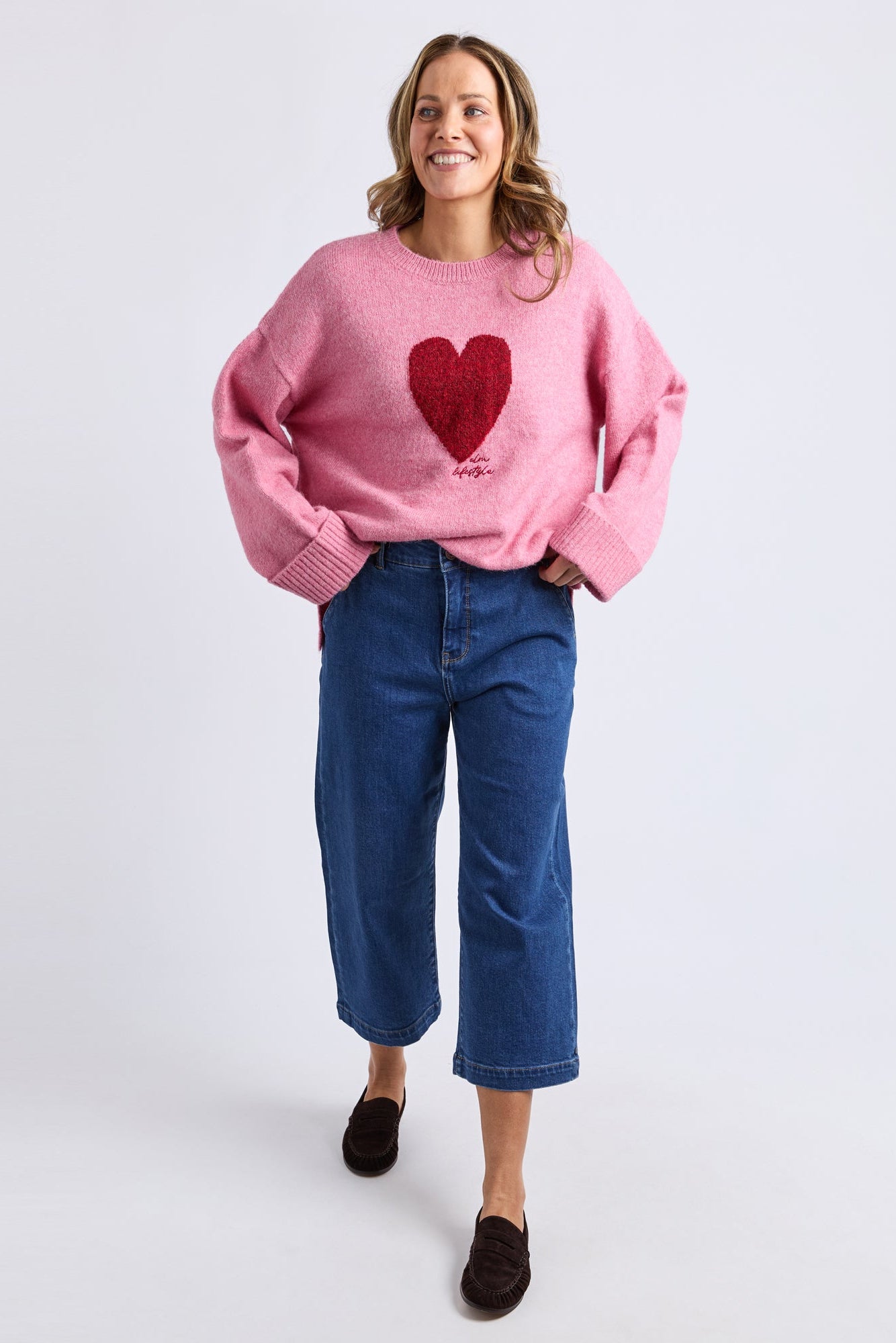 Elm Intersia Heart Knit