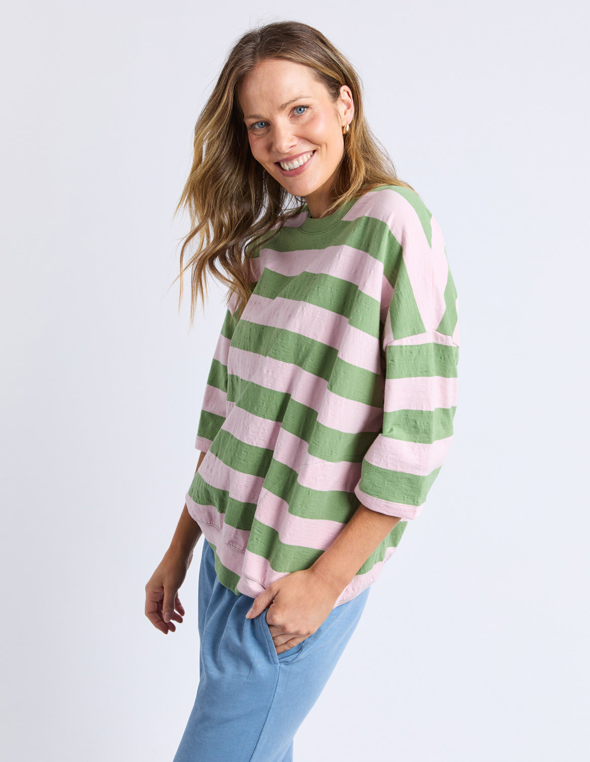 Elm Mazie Block Stripe Sweat