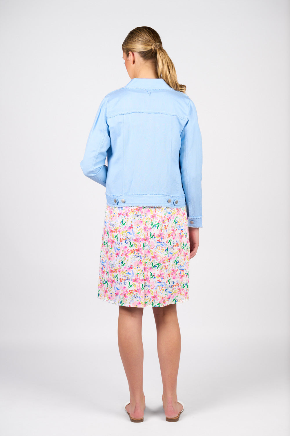 Vassalli Linen Jacket with Frayed Seams