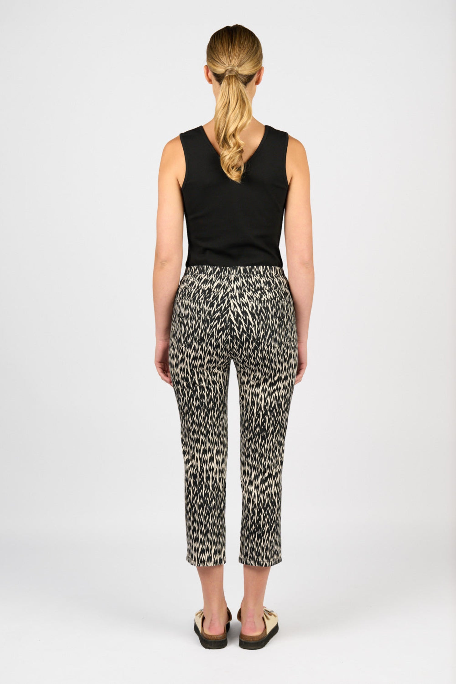 Vassalli Printed Slim Leg 7/8 Lightweight Pull on