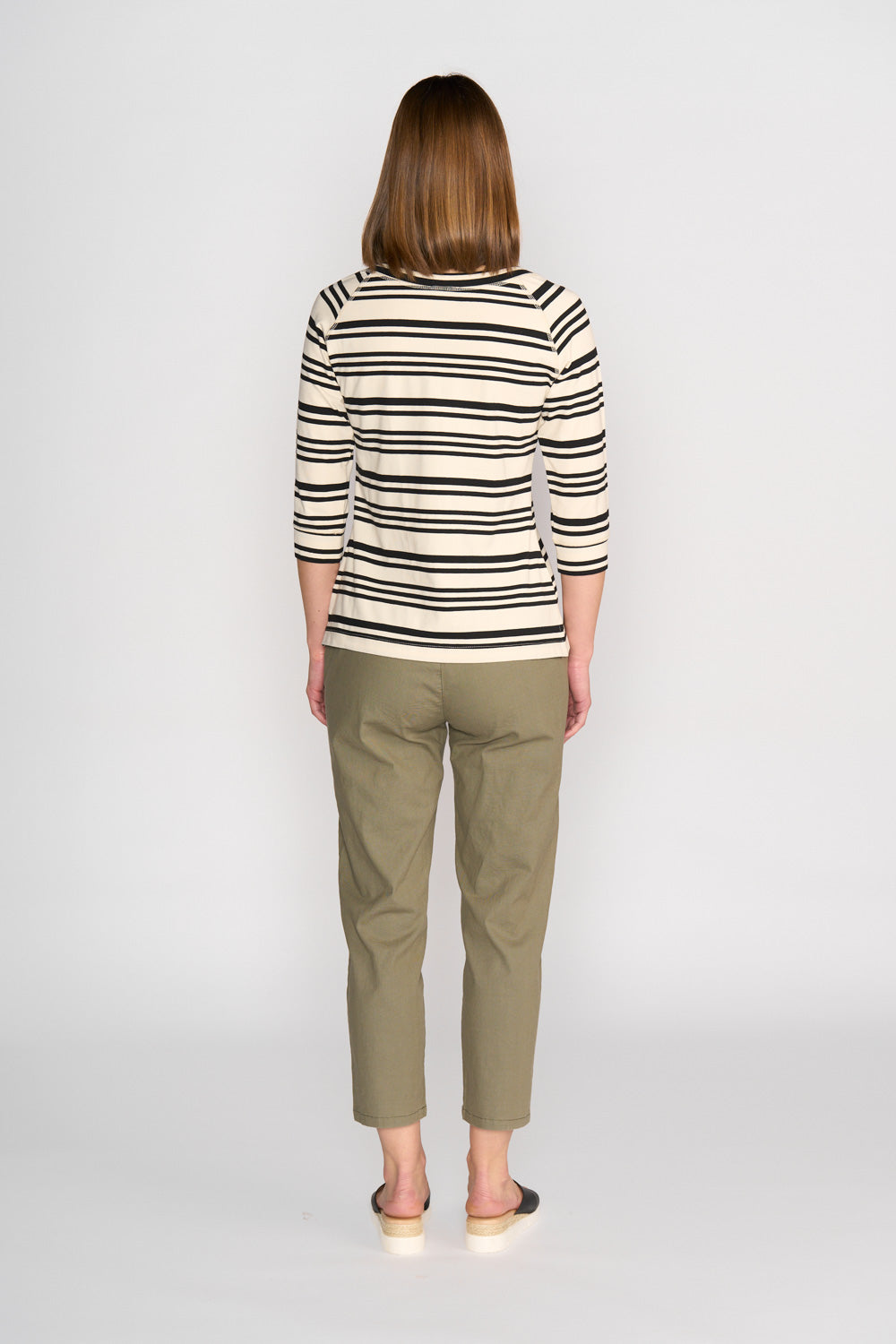 Vassalli Boat Neck 3/4 Sleeve Top
