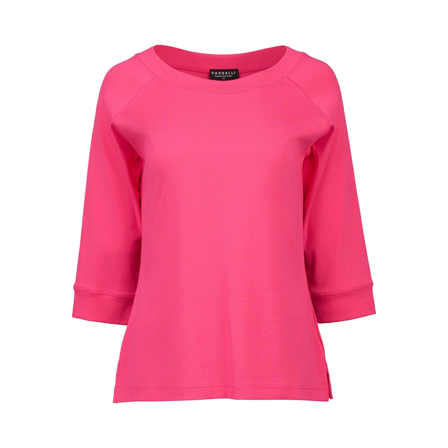 Vassalli Boat Neck 3/4 Sleeve Top