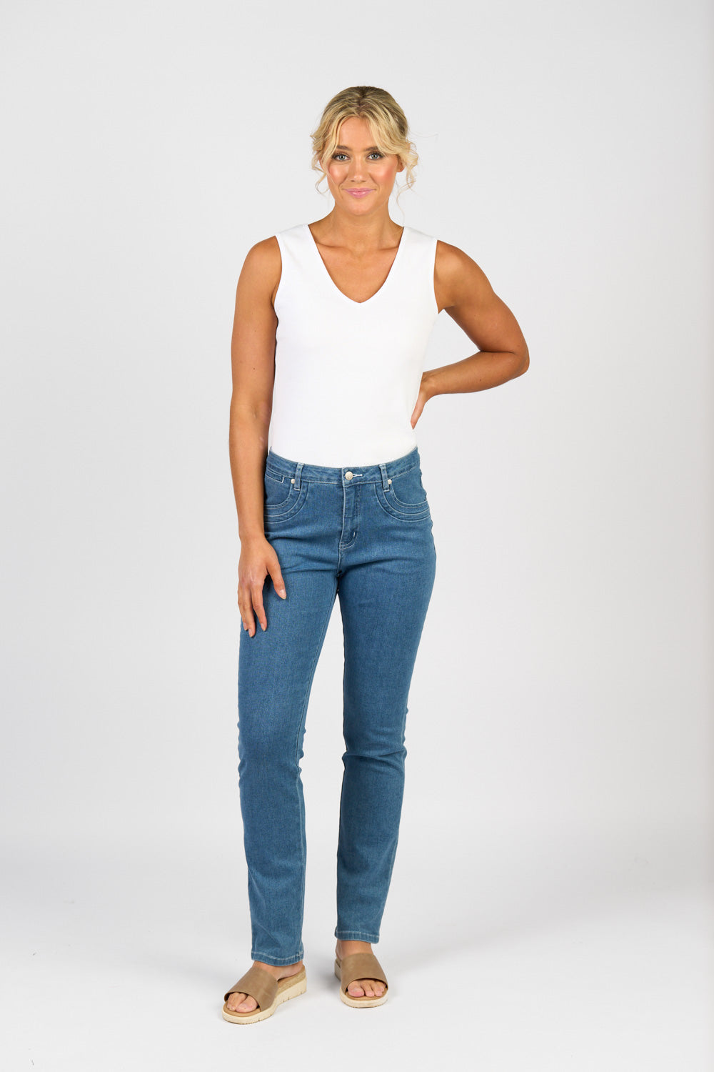 Vassalli Slim Leg Full Length Jean