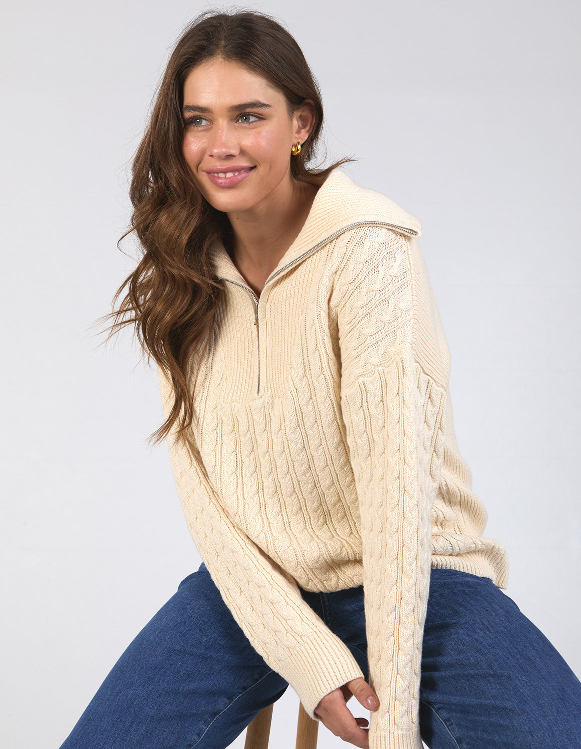 Elm Zalie Zip Knit